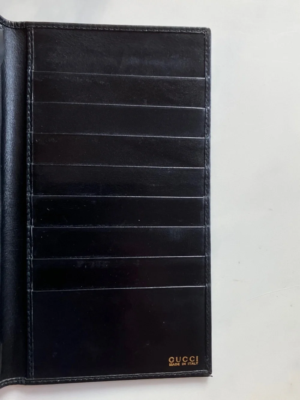 Gucci Black Leather Card Wallet 4 x 7